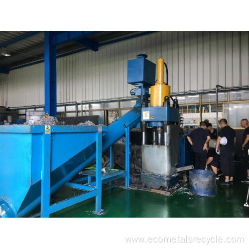 Exported Vertical Aluminum Al Chippings Block Making Machine